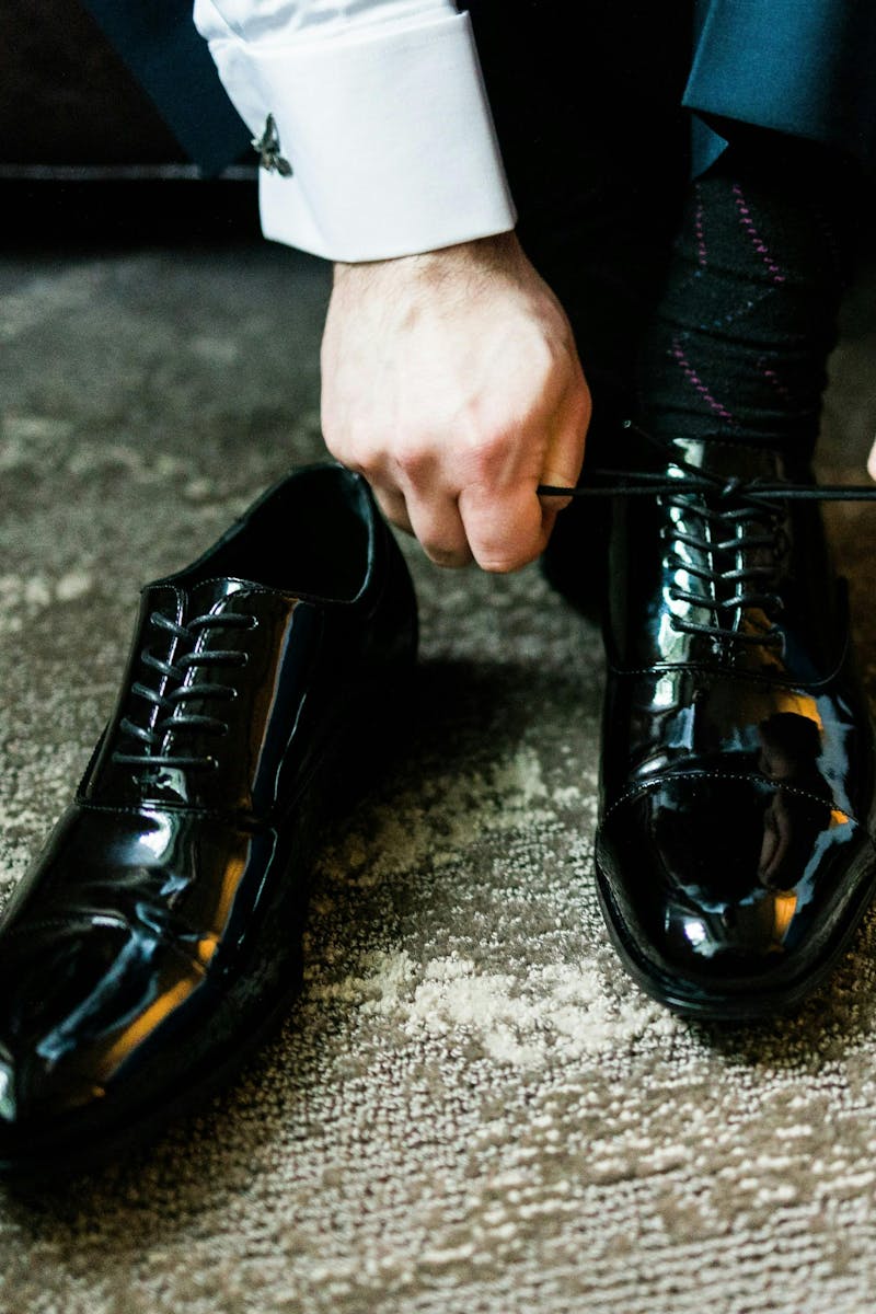 shiny leather dress shoes