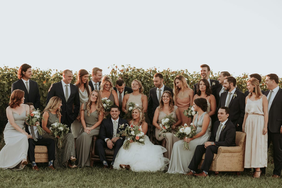 Handsome Groomsmen in Fall Vineyard Wedding