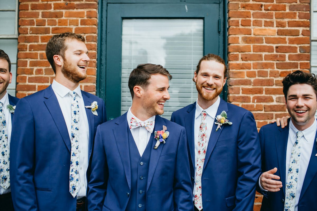 brilliant blue wedding suits for men