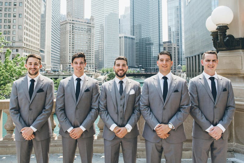 gray suit