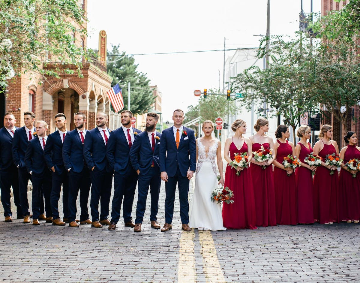 dark red wedding colors