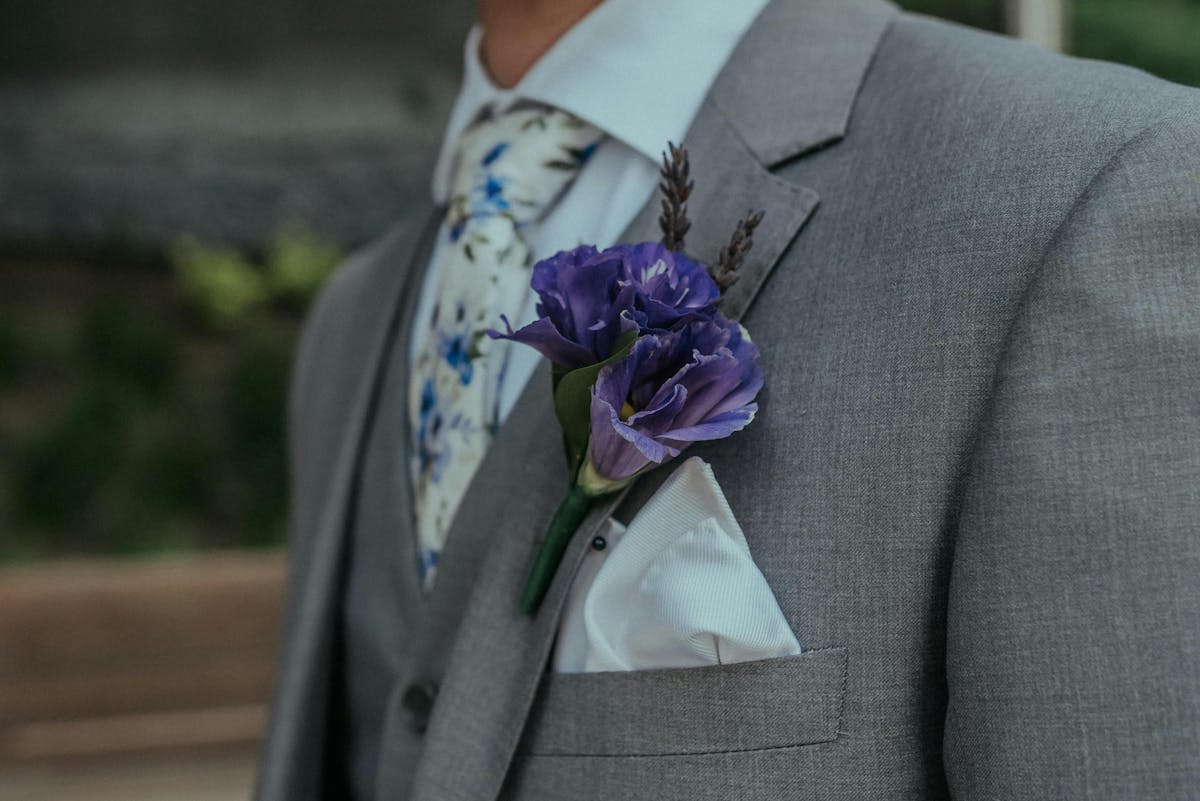 Spring Wedding Guide: Ultra Violet Boutonniere