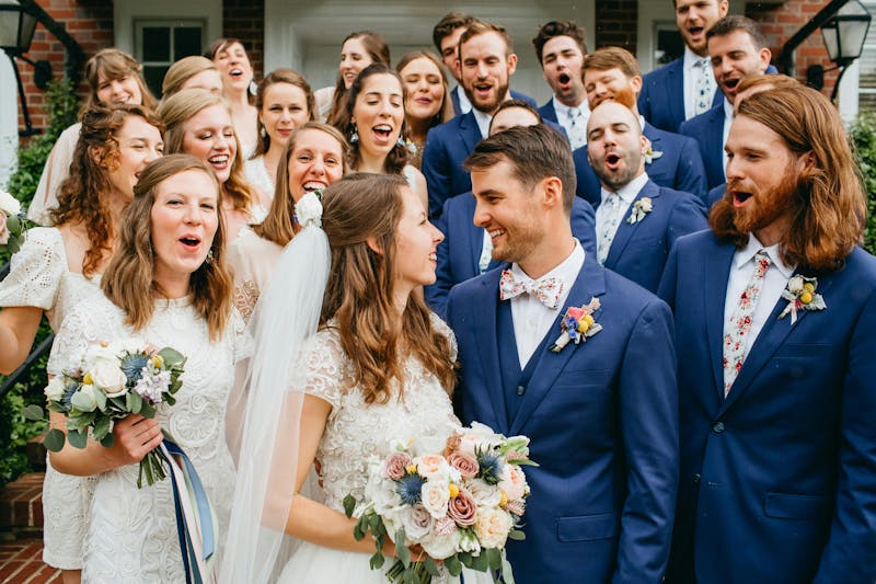 brilliant blue wedding suits for men