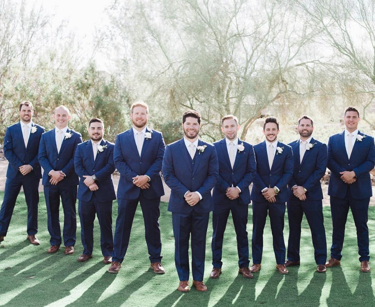 Real Weddings_Blue Wedding Suits