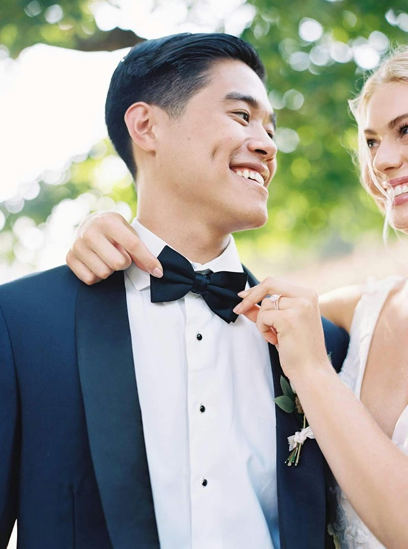 How to decide between a suit vs tuxedo for your wedding