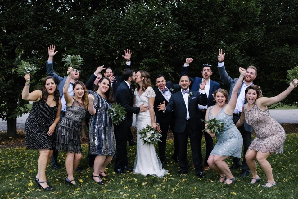 Groomsmen in wedding tuxedos