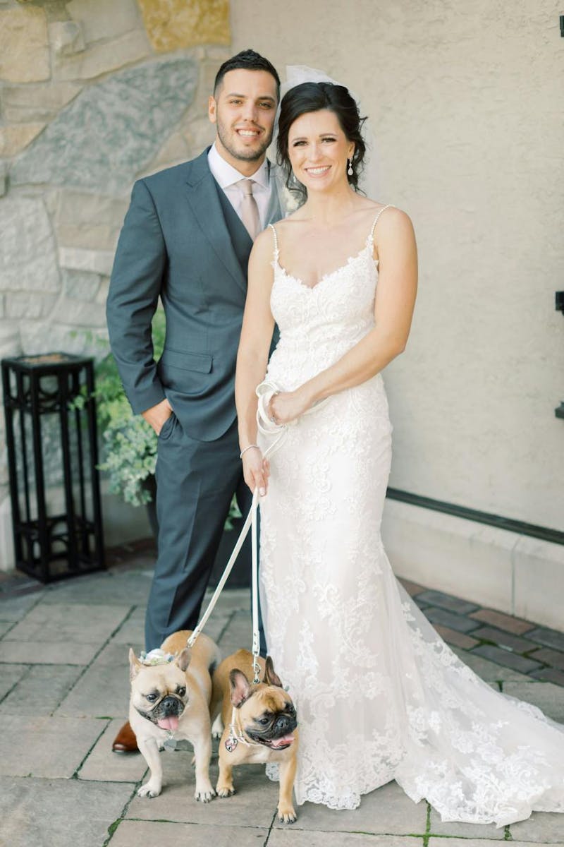 Tom and Mary included their dogs in their fall wedding.